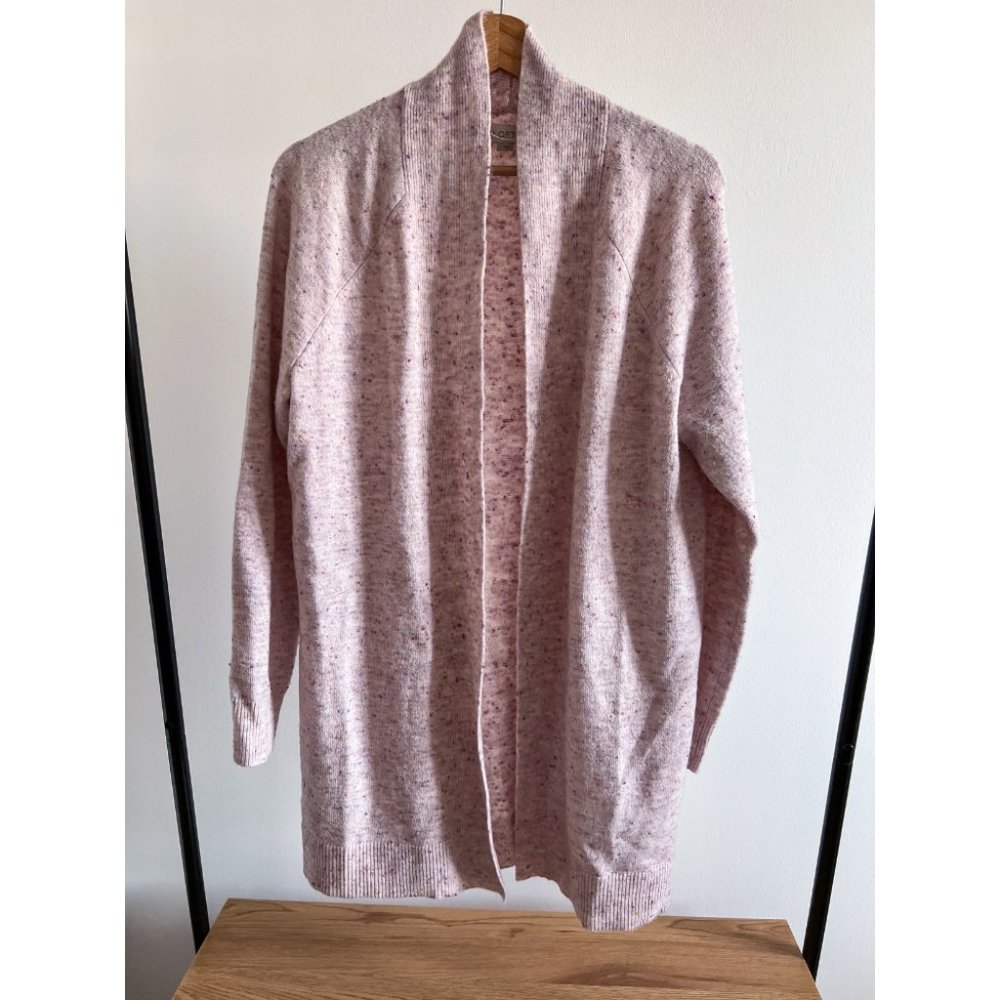 Loft Pink Multi Flecked Open Cardigan Duster